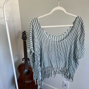 Vintage fringe crop top